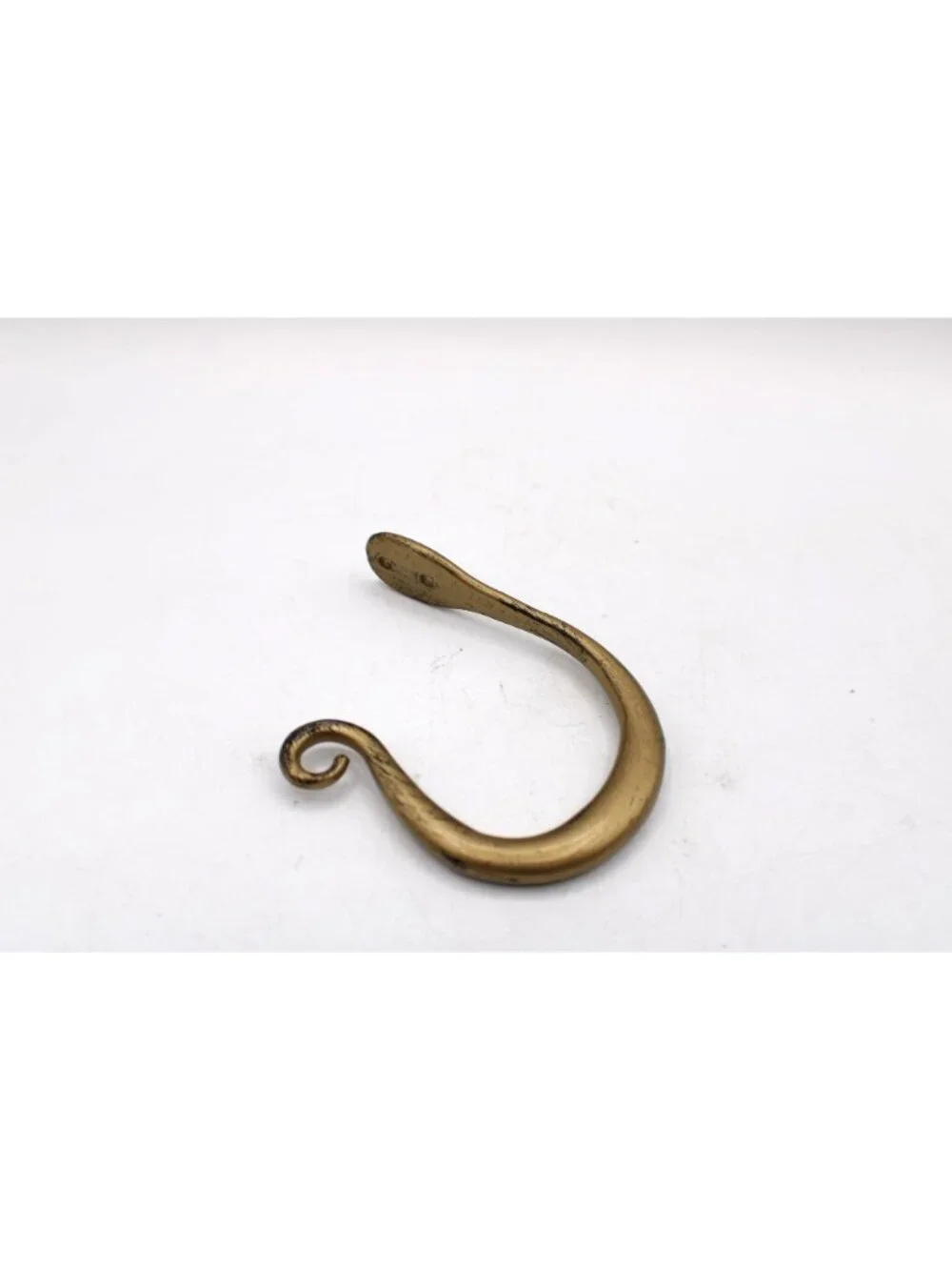 Vtg Brass Painted Wall Hooks (4) Decorative Scroll Design 4.5x3